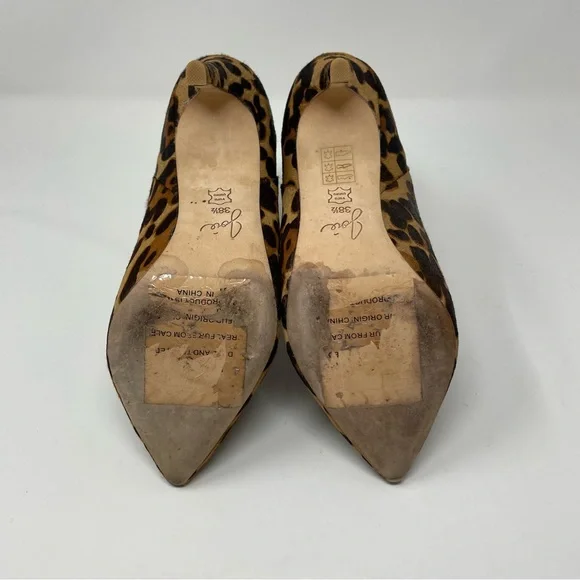 EUC Joie Lina Leopard Calf Hair Booties 38.5 - Picture 4 of 7